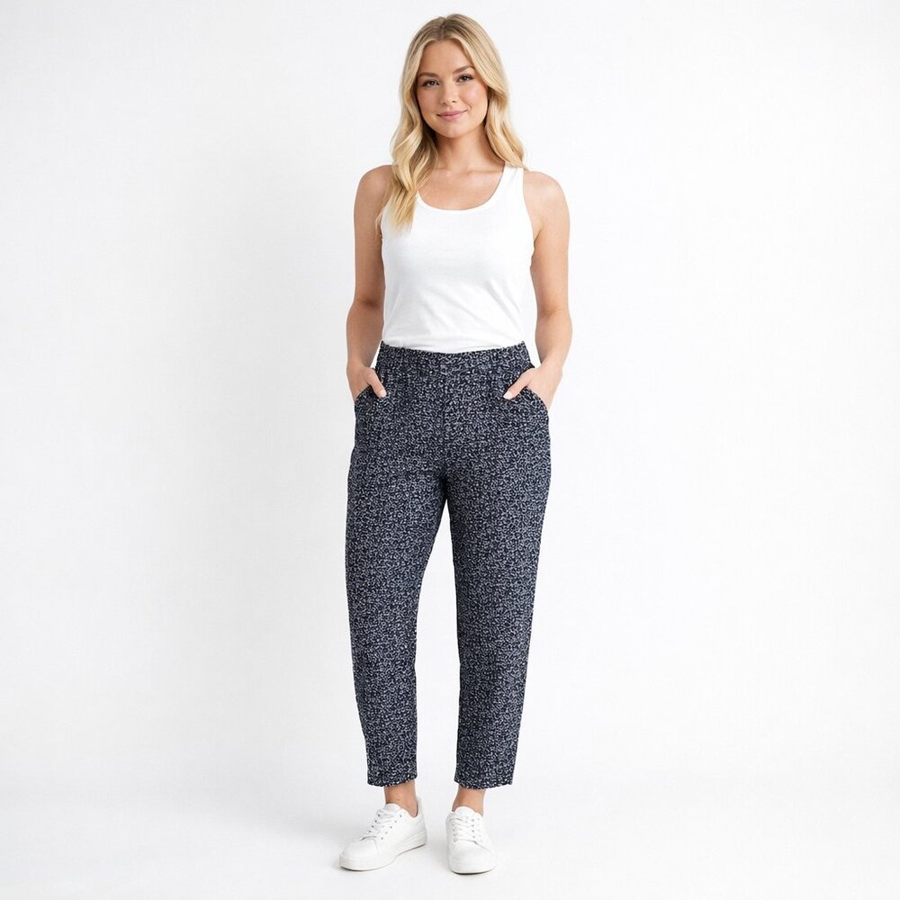 NWT EXPRESS Ankle High Rise Pant Marled Black and White 4 #A1043